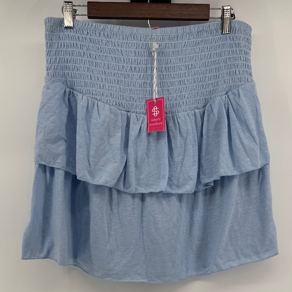 Simply Southern Dresses & Skirts - Simple Southern Blue Ruffled Tiered Skirt Women's Size XL NWT Cottagecore Flirty